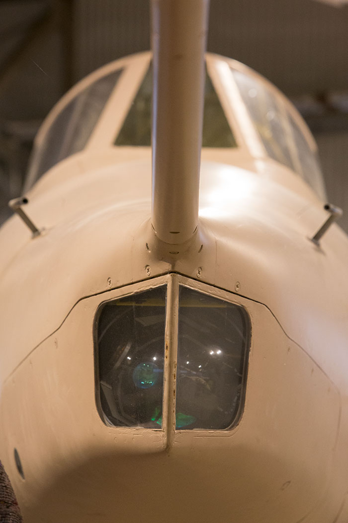 The nose of the SEPECAT Jaguar aircraft.