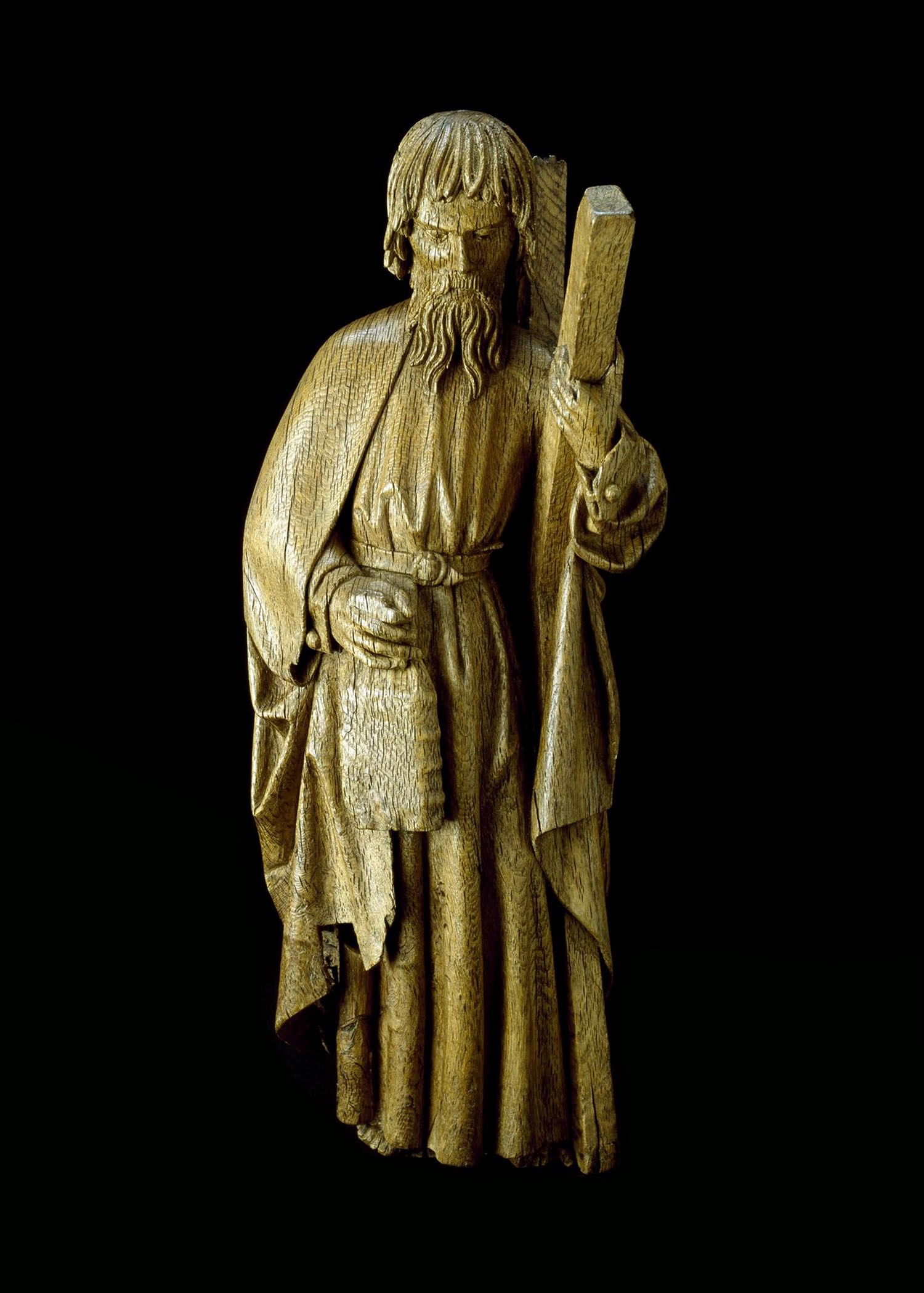 Oak figure of St Andrew