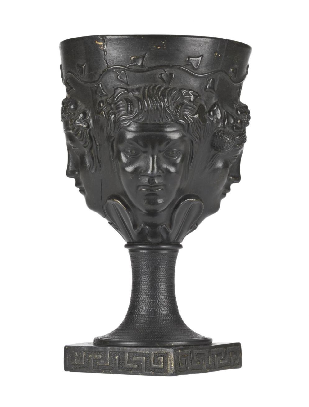 Goblet of ‘Egyptian black’ basalt ware by Delftfield Co, Glasgow - one of the most important pieces of 18th century Scottish pottery.