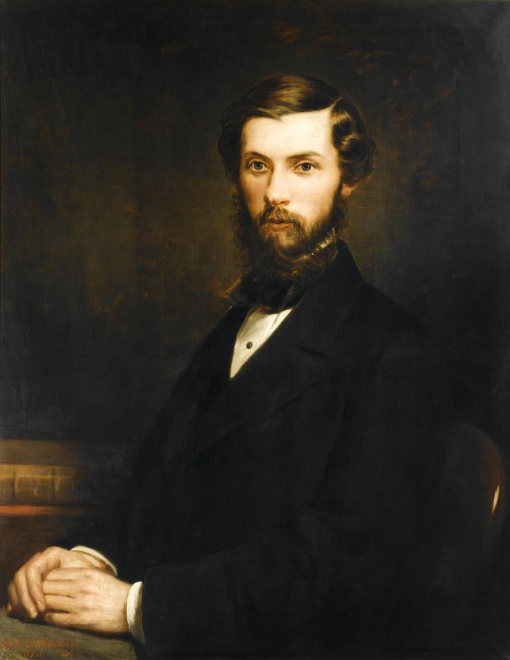 Portrait of Alexander Henry Rhind of Sibster, oil on canvas, by Alexander S. Mackay, 1874