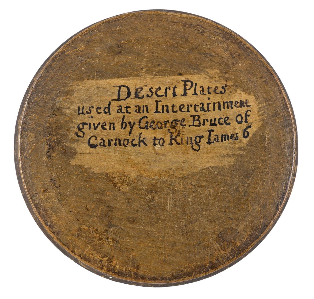 Beechwood box containing desert plates