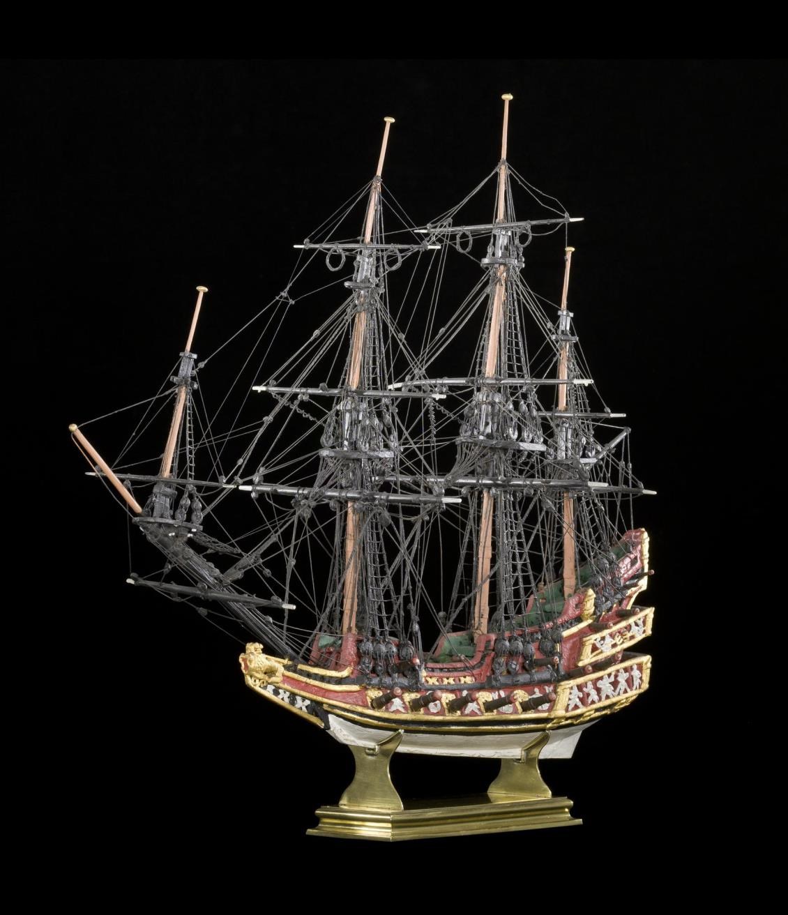 Church-ship model said to have been built in celebration of James and Anna’s marriage, and may have hung in a church in South Leith