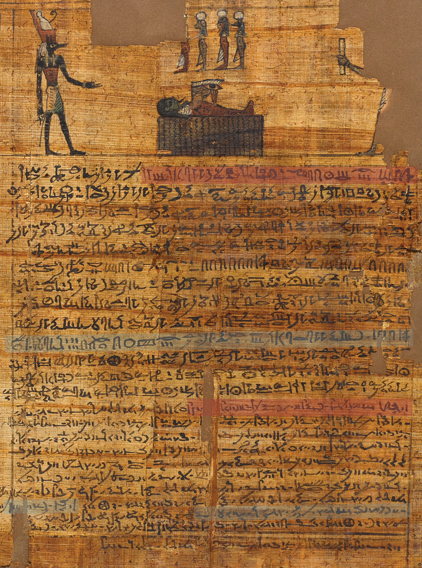 Column 1 of the funerary papyrus of Montsuef, Thebes, Egypt, 9 BC.