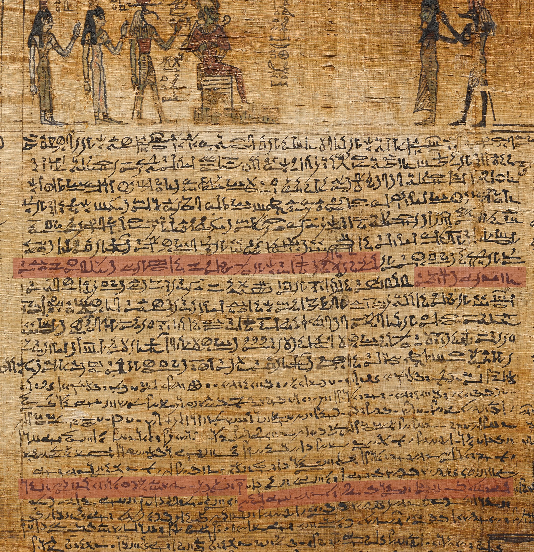 Column 4 of the funerary papyrus of Montsuef, Thebes, Egypt, 9 BC.