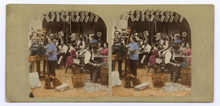 Stereocard entitled 'The Making of Stereographs'
