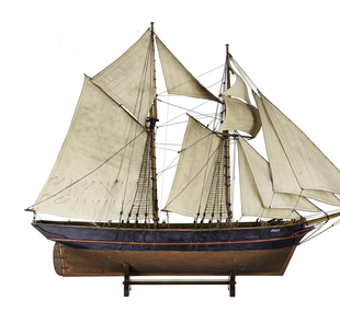 Boat / schooner, topsail / model