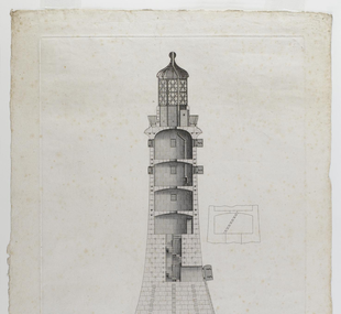 Lighthouse, Eddystone, third / drawing, section