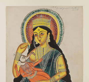 Kalighat / painting / watercolour / deity