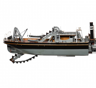 Ship, dredger / model / sectional