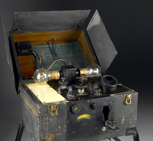 Transmitter, trench, wireless telegraph