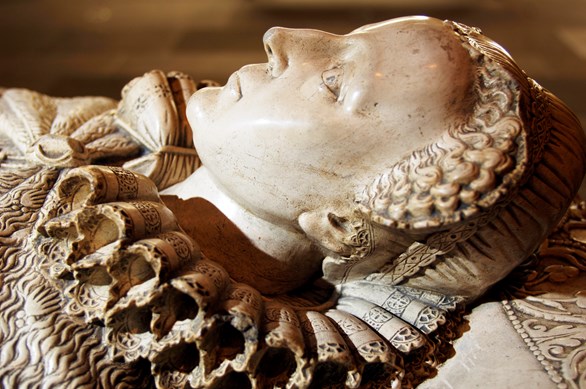 Replica of Mary, Queen of Scots' tomb in Westminster Abbey