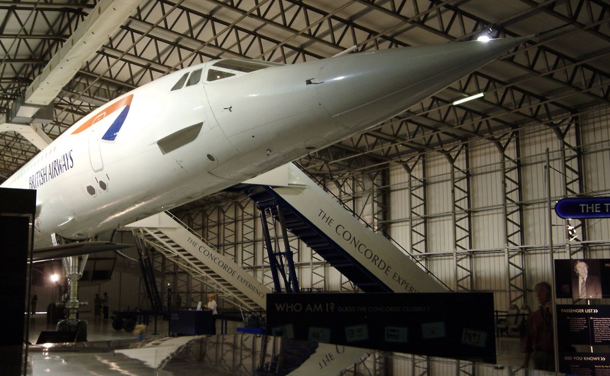 Concorde on display at National Museum of Flight