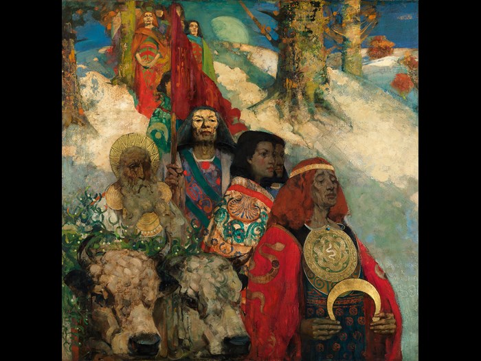 The Druids: Bringing in the Mistletoe (1890) by George Henry and Edward Atkinson Hornel. © CSG CIC Glasgow Museums Collection.