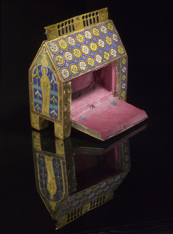 Inside the 13th century reliquary casket