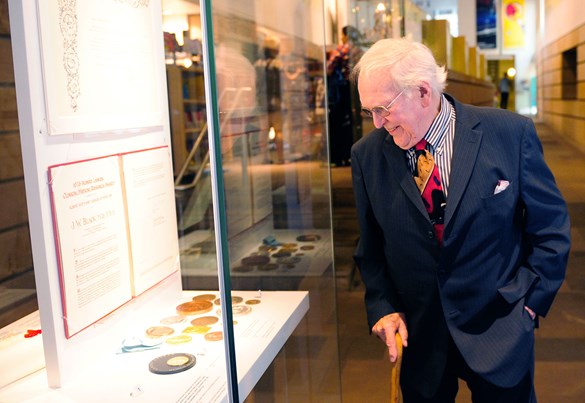 Sir James Black at the presentation of his collection to the National Museum of Scotland