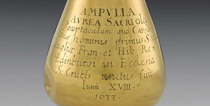 Latin inscription on  the ampulla