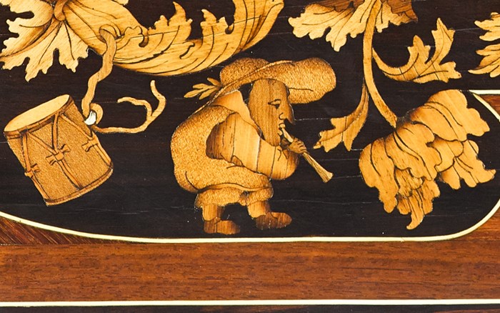 Detail of the marquetry