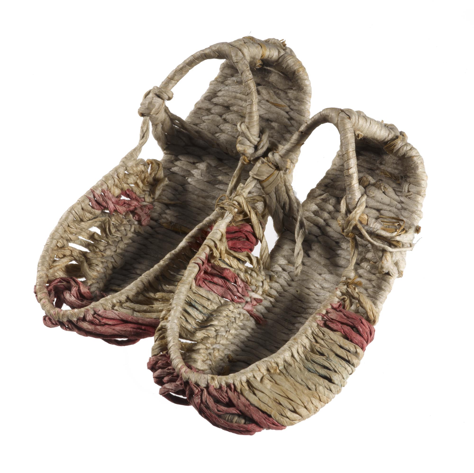 Pair of child's twine shoes: Korea, 1890-1905.