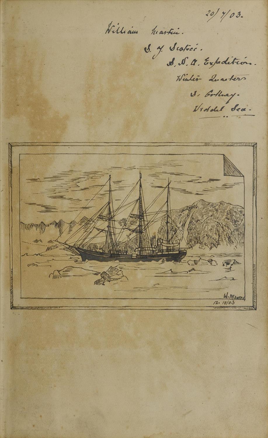 Sketchbook of William Martin, Scottish National Antarctic Expedition 1903.