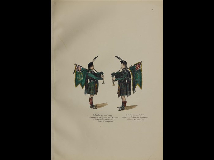 79th Cameron Highlanders from Sketches and studies of the 92nd 72nd and 79th Highlanders.