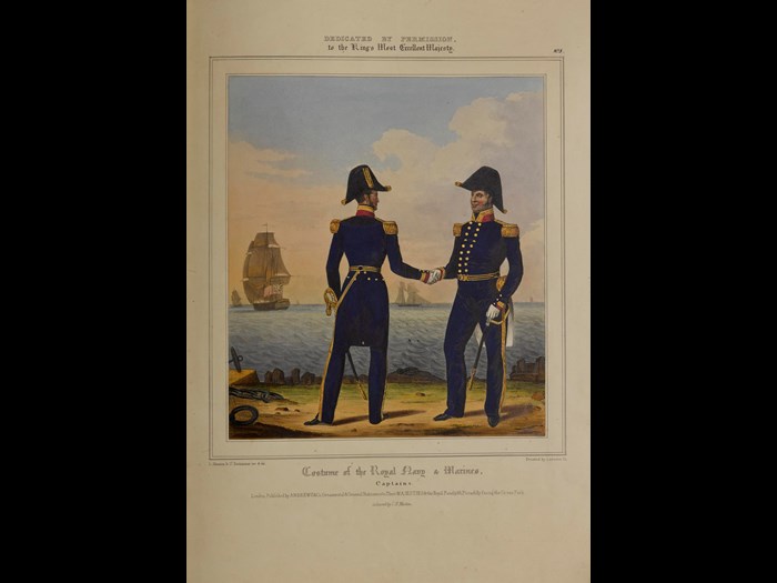 Captains from Costume of the Royal Navy and Marines, 1833.