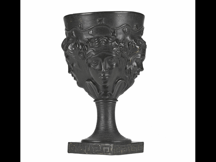 In 1790s Delftfield began producing black ware known as 'Egyptian Black'. This piece is exceptionally rare as it is one of only two known marked pieces made by the pottery.