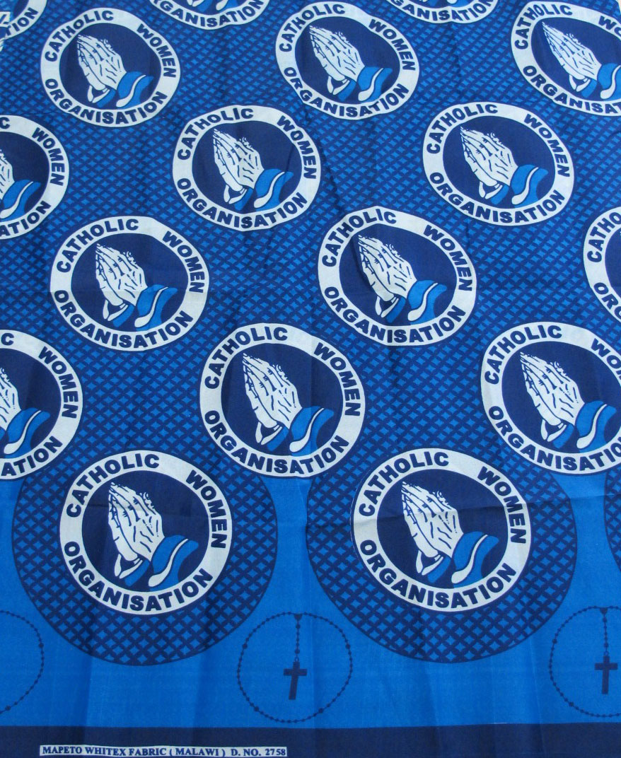 Cotton cloth commissioned by the Catholic Women Organisation in Malawi: Africa, Southern Africa, Malawi, 2014.