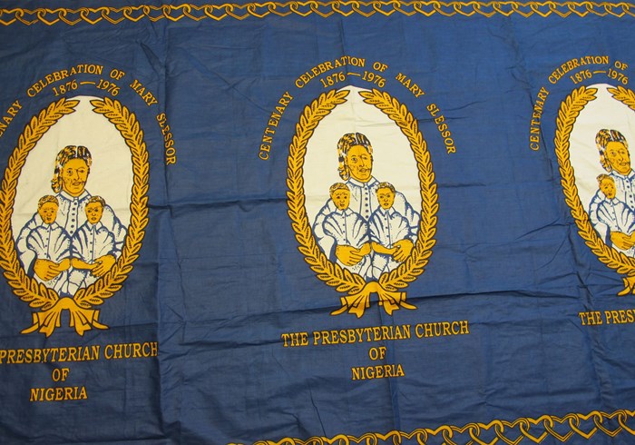 Cloth commissioned to celebrate the centenary of Mary Slessor’s arrival in Calabar.