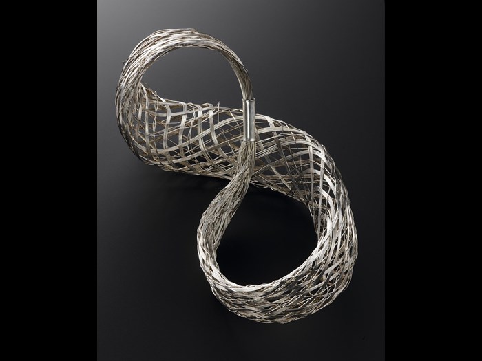 Bracelet of silver wirework: British, designed for Jean Muir by Iain Young and Rachel Leach, Australian Bicentennial Collection, 1988.
