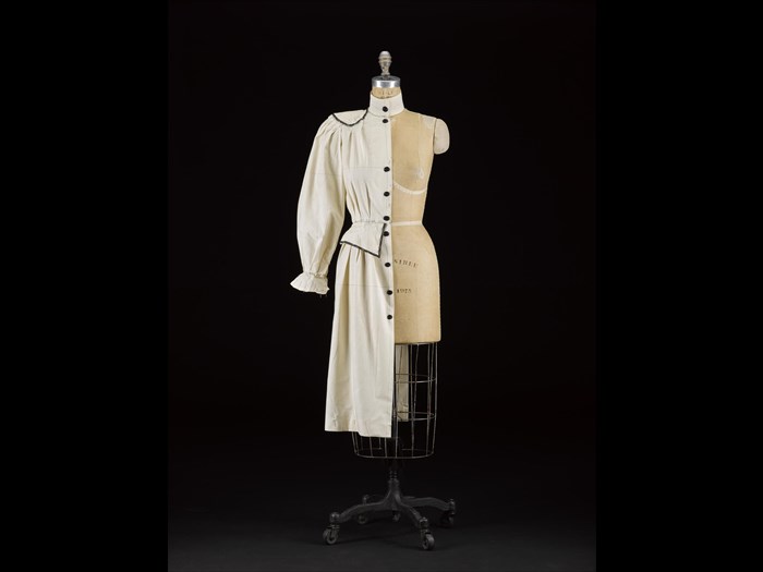 Dressmaker’s stand of cotton calico, originally used by Jean Muir: American, by Wolf, New York, USA, 1975.