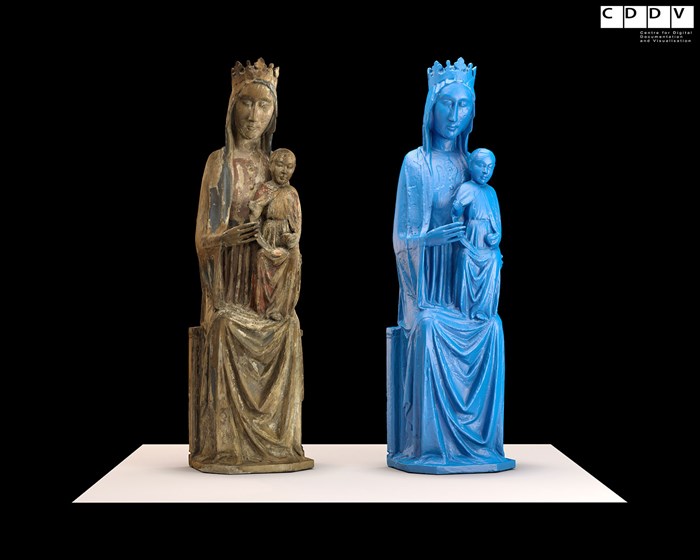 3D digital model of the Madonna and child