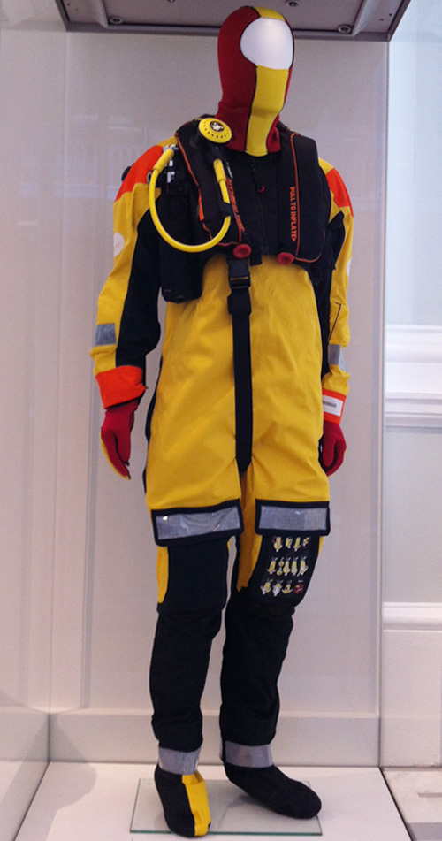 Passenger survival suit. On loan from Survitec Group Limited United Kingdom, 2017