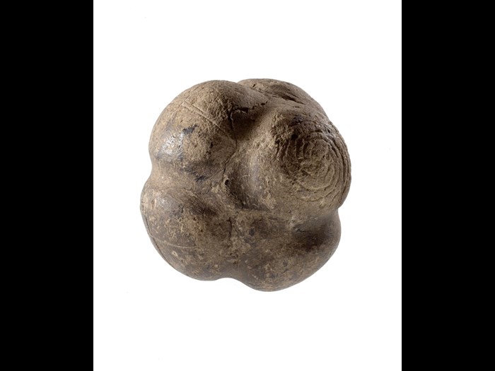 Carved stone ball, original findspot unknown, around 3000 BC.