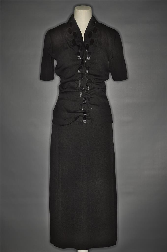 Woman's skirt and jacket designed by Elsa Schiaparelli, late 1930s-1950s. You can see this hat in the Fashion and Style gallery at the National Museum of Scotland.