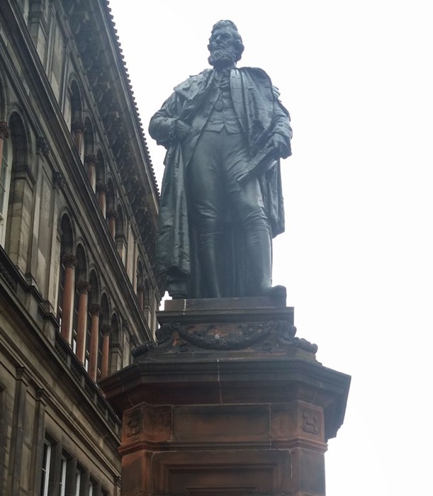 Statue of William Chambers outside the National Museum of Scotland on Chambers Street