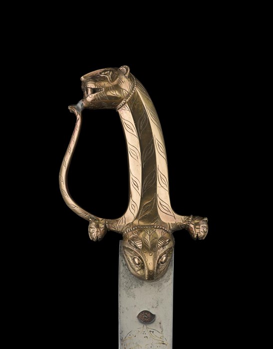 Sword with tiger’s head hilt