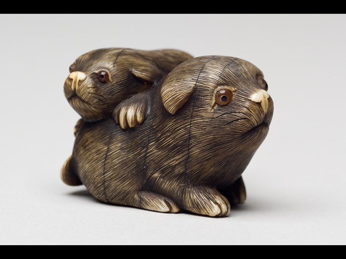 Japanese dog netsuke. Edo Period, possibly late 18th century. Bequeathed in 1928 by Miss Ann Reid. © Aberdeen City Council (Art Gallery and Museums Collections)