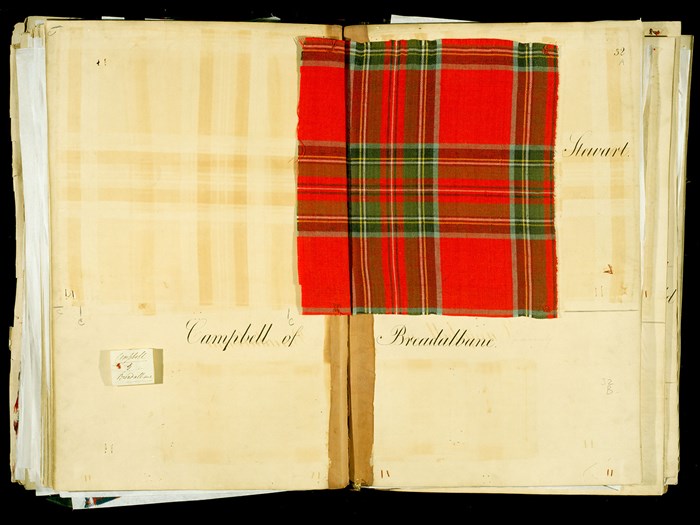 Ledgers of tartan samples formed by the Highland Society of London, c. 1820.