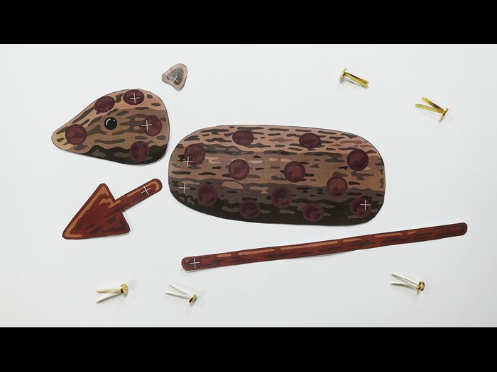 Cut out and create an Ancient Egyptian toy mouse.