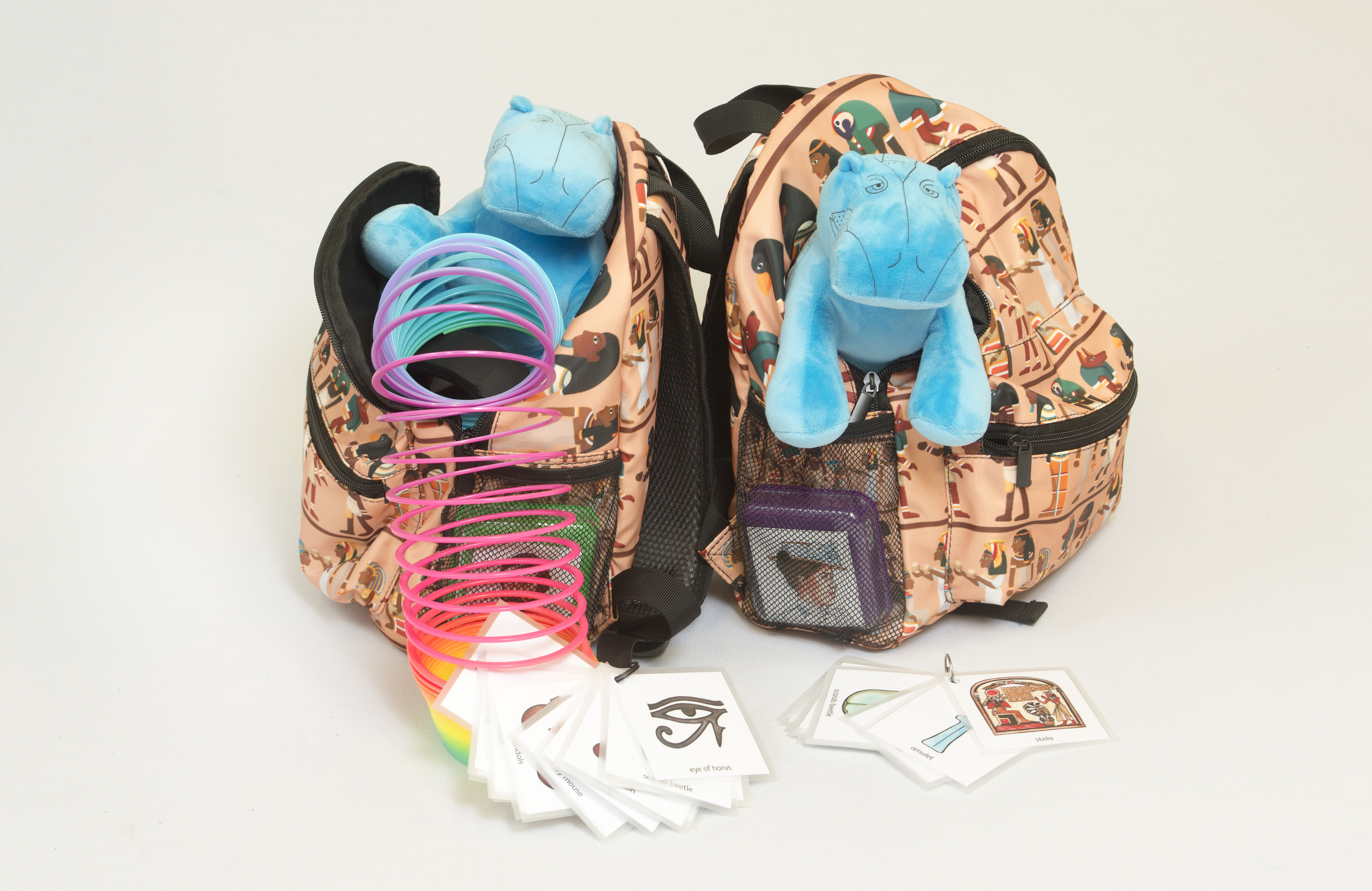 Sensory backpacks are available for use at our Discovering Ancient Egypt tour venues.  The communication cards are also available to download. © Neil Hanna