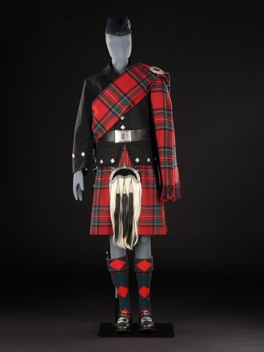 Uniform of the Balmoral Highlanders, in Royal Stewart tartan.