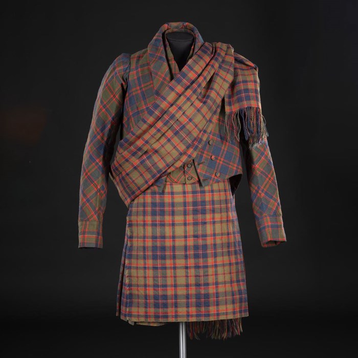 Tartan suit owned by William Blackhall of Blackfaulds, and made for King George IV's visit to Edinburgh in 1822.
