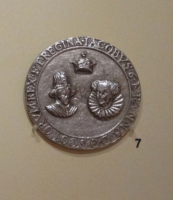 Silver medal struck for James’s marriage to Anna in 1590