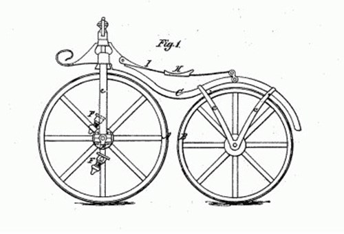 Pierre Lallement's US Patent No. 59,915 design