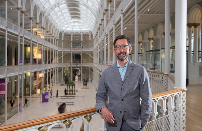 Christopher Breward in the Grand Gallery at the National Museum of Scotland, August 2020. Credit: Neil Hanna