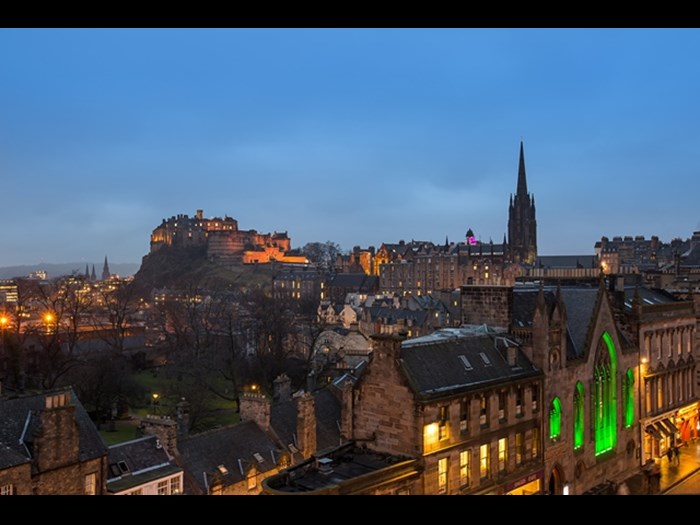 A view from the National Museum of Scotland's Roof Terrace.