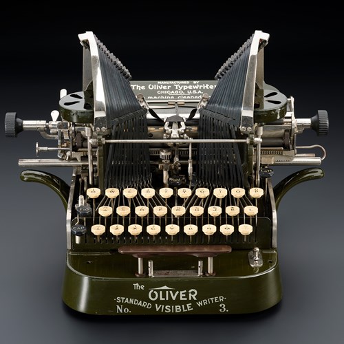 Oliver typewriter No. 3, serial number 87355, by the Oliver Typewriter. c.1902 - 1906 (T.1959.39).