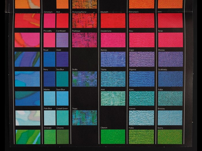 Bernat Klein Design Consultants Ltd, colour cloth selector, spring/summer 1974. © National Museums Scotland