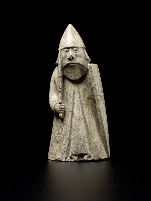 Lewis chess piece - carving of a man in a pointed hat