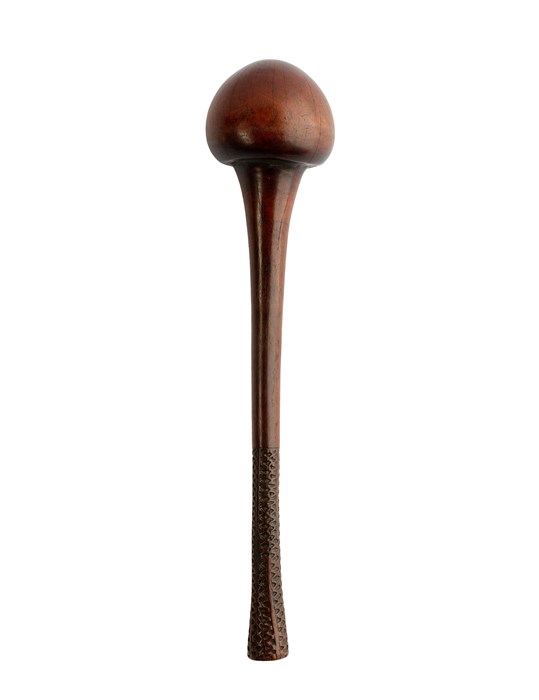 Wooden club with rounded end